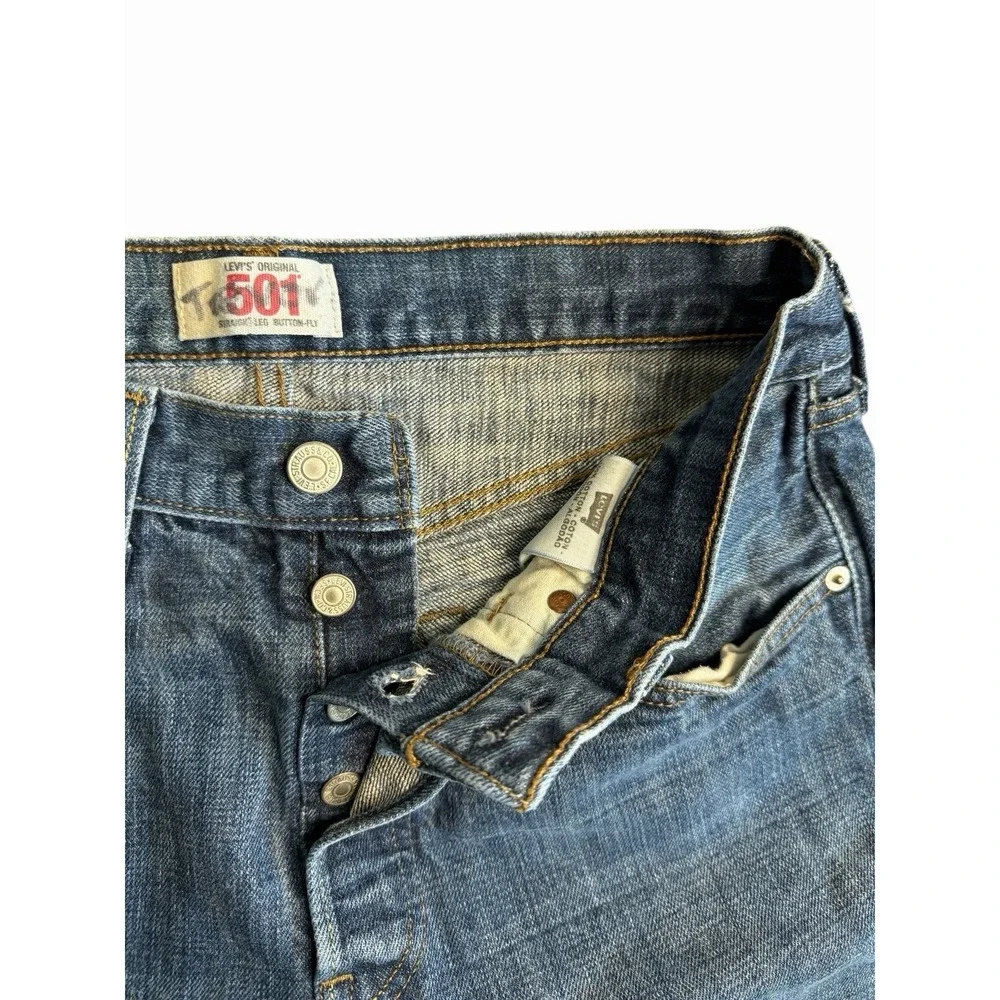 Levi's 501 Jeans Men 30x27 Blue Straight Leg Button Fly Denim‎ Classic